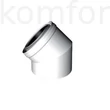 Kép 2/2 - Almeva LIK koncentrikus füstcső könyök idom 45° 60/100 mm PPH/PPH