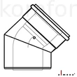 Kép 1/2 - Almeva LIK koncentrikus füstcső könyök idom 45° 60/100 mm PPH/PPH