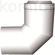 Kép 2/2 - Almeva LIK koncentrikus füstcső könyök idom 87° 60/100 mm PPH/PPH