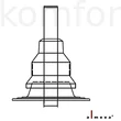 Kép 1/2 - Almeva STARR szimpla falú kürtő fedél készlet (komplett) 80 mm