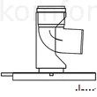 Kép 1/2 - Almeva STARR szimpla falú talpas bekötő könyök idom 60 mm PPH
