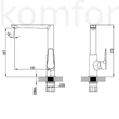 Kép 2/3 - Mosogató csaptelep álló fehér Ferro Adore White/Chrome BDR4