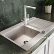 Kép 3/3 - Mosogató csaptelep álló fehér Ferro Adore White/Chrome BDR4