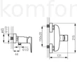 Kép 2/2 - Zuhany csaptelep fekete-króm Ferro Adore Black Chrome BDR7BLC
