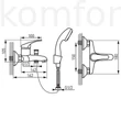 Kép 2/2 - Zuhany csaptelep Ferro Basic BBC77 Kép 2/2 - Zuhany csaptelep Ferro Basic BBC77