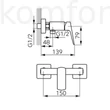 Kép 2/2 - Zuhany csaptelep Ferro Vitto Black Verdeline BVI7VLBL