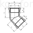 Kép 2/2 - Réz idom menetes réz ív 1/2"-45° BB NÁ