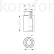Kép 2/2 - Réz idom menetes réz csaphosszabbító 1/2"-15 mm NÁ