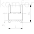Kép 2/2 - Réz idom menetes réz karmantyú 1/2" NÁ