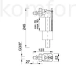 Kép 2/2 - WC tartály alkatrész Styron töltőszelep 3/8" STY-703-R