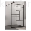Kép 2/2 - Zuhanyfal Walk-in 120x200 Aqualife BR-7008E Black