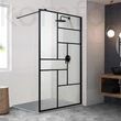 Kép 1/2 - Zuhanyfal Walk-in 120x200 Aqualife BR-7008E Black