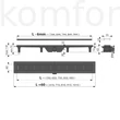 Kép 2/4 - Zuhanyfolyóka Alcaplast APZ10 Black 850 mm-es zuhanylefolyó