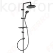 Kép 1/3 - Zuhanyszett esőztető funkcióval Ferro Rondo Lux Black NP23-BL