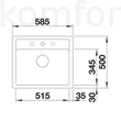 Kép 2/4 - Mosogató 585x500 mm Blanco LEGRA 6 egymedencés gránit mosogatótálca antracit