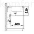 Kép 3/4 - Mosogató 585x500 mm Blanco LEGRA 6 egymedencés gránit mosogatótálca antracit