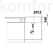 Kép 4/4 - Mosogató 585x500 mm Blanco LEGRA 6 egymedencés gránit mosogatótálca antracit