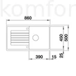 Kép 2/4 - Mosogató 860x500 mm Blanco ZIA 5S egymedencés gránit mosogatótálca csepptálcával jázmin