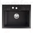 Kép 1/3 - Mosogató 580x480 mm Ferro Mezzo II egymedencés gránit mosogatótálca grafit shine DRGM1/48/58HA