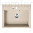 Kép 1/3 - Mosogató 580x480 mm Ferro Mezzo II egymedencés gránit mosogatótálca homokszín DRGM1/48/58SA