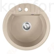 Kép 1/3 - Mosogató 510 mm átmérővel Ferro Mezzo II egymedencés gránit mosogatótálca homokszín DRGM1/51SA