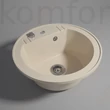 Kép 2/3 - Mosogató 510 mm átmérővel Ferro Mezzo II egymedencés gránit mosogatótálca homokszín DRGM1/51SA