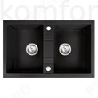 Kép 1/2 - Mosogató 780x480 mm Ferro Mezzo II kétmedencés gránit mosogatótálca grafit DRGM2/48/78BA