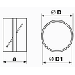 Kép 2/2 - VENTS 1111 műanyag csőtoldó körcsatornához visszacsapószeleppel 100 mm