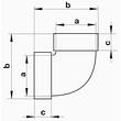 Kép 2/2 - VENTS 5252 90°-os függőleges könyök laposcsatornához 55 x 110 mm