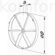 Kép 2/2 - VENTS KO 125 szellőző visszacsapószelep