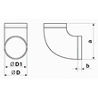 Kép 2/2 - VENTS 121 90°-os könyök körcsatornához 100 mm