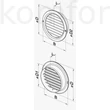 Kép 3/3 - VENTS szellőzőrács MV 125BVS ABS