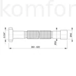 Kép 2/2 - Flexibilis bekötőcső 5/4"-32/40 Jolly flex Alcaplast