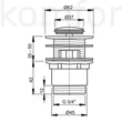 Kép 2/2 - Leeresztőszelep 5/4" ALC-A39 Click-Clack Alcaplast