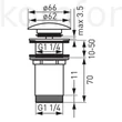 Kép 2/2 - Leeresztőszelep 5/4" Ferro CLICK-CLACK S285B