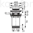 Kép 2/2 - Leeresztőszelep 5/4" Ferro CLICK-CLACK S285