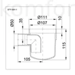 Kép 2/2 - Szuez szifon egyágú STY-501-1