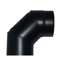KoloTech fekete füstcső 90° könyök  tisztítónyílással 200 mm