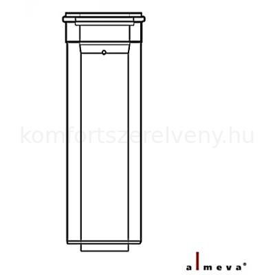 Almeva LIK koncentrikus füstcső 1 m 80/125 mm PPH/PPH