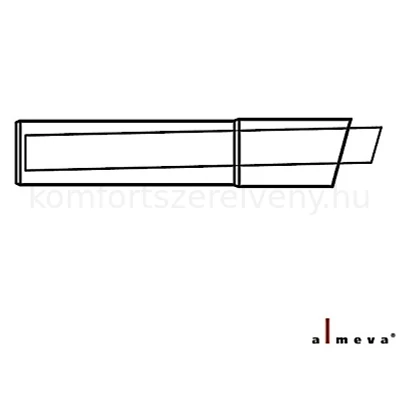 Almeva LIK koncentrikus oldalfali kivezetés 0,55 m 60/100 mm PPH/PPH