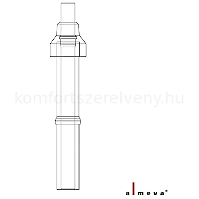 Almeva LIK koncentrikus tetőátvezető idom (komplett) 1,1 m 60/100 mm PPH/PPH