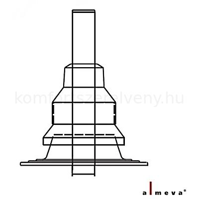 Almeva STARR szimpla falú kürtő fedél készlet (komplett) 80 mm