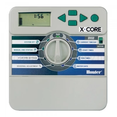 Hunter öntözőrendszer öntözés időzítő 6 zónás beltéri XCORE 601 IE