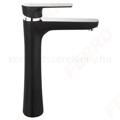 Mosdó csaptelep magasított fekete-króm Ferro Algeo Square Black Chrome BAQ2LBLC