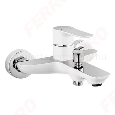 Kádtöltő csaptelep fehér-króm Ferro Adore White Chrome BDR1