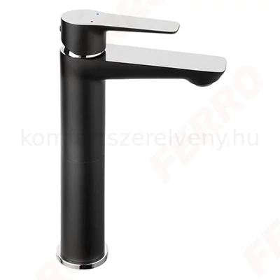 Mosdó csaptelep magasított fekete-króm Ferro Adore Black Chrome BDR2LBLC