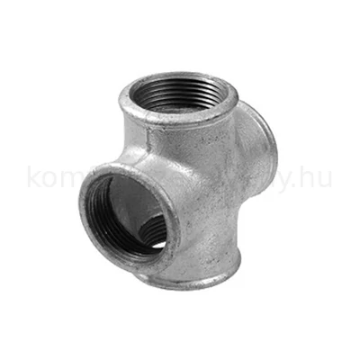 Horganyzott cső idom keresztidom 6/4"