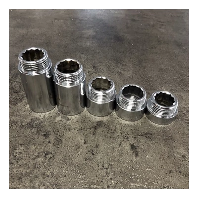 Réz idom menetes réz csaphosszabbító 1/2"-20 mm krómozott