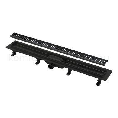 Zuhanyfolyóka Alcaplast APZ10 Black 850 mm-es zuhanylefolyó