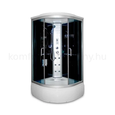 Zuhanykabin 100x100x215 fekete Aqualife hidromasszázs zuhanykabin Brill 8810A